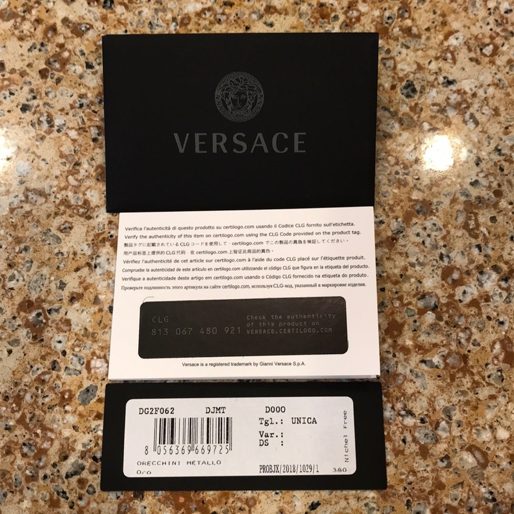 Versace Medusa Head Drop Earrings NWT - Picture 8 of 8